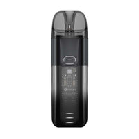 Vaporesso Luxe X Pro vape device in sleek black design with intuitive buttons and pod system.