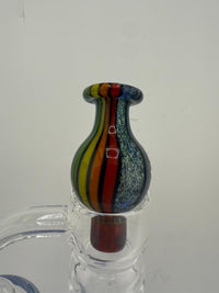 Highgrade Glass Wig Wag Dichro Line Work Bubble Cap