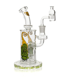 Gear Premium x Creature 7.5" Concentrate Rig in Goblin design with quartz banger and cap.