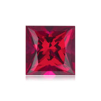 Ruby Corundum 10mm Square Terp Pearl in vibrant red, designed for optimal heat retention and flavorful vapor.