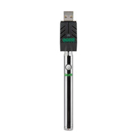 Ooze Twist Pen Slim vape battery with USB charger, sleek design for oil cartridges and wax attachments.