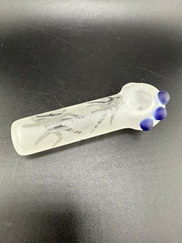 Danny W Glass Etched Hand Pipe / Spoon - Spider