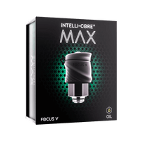 Focus V Intelli-Core Max atomizer box designed for oil, featuring thermal consistency and enhanced flavor.
