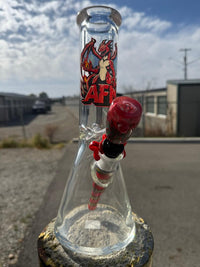 AFM Glass Flame Dragon Beaker 12" 9mm Thick 14mm 45°