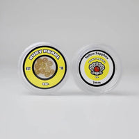 Ruby Pearl Co Yellow Sapphire Terp Pearls in packaging, featuring lab-grown yellow sapphires for dabbing.