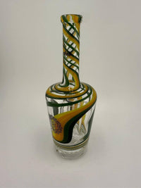 Idab Puffco Peak Worked Top Replacement Glass in vibrant yellow and green design for enhanced vaping experience.