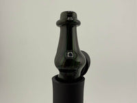 Brando Glass Pivot Top in rich brown and green colors, showcasing a unique artistic design for collectors and enthusiasts.