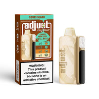 Adjust MySour 40K Disposable vape with customizable sour options in Sour Island flavor.