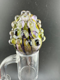 Paulson Pieces Hob Nail Bubble Cap with textured grip and colorful design, enhancing dabbing performance for your rig.