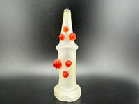 Brando Carta Glass Replacement Fumed Sand Blasted Dry Top with red accents for enhanced dabbing experience.