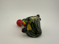 Colorful Elbow Tim 420 themed pipe with bold designs and smooth hits, perfect for cannabis culture celebrations.