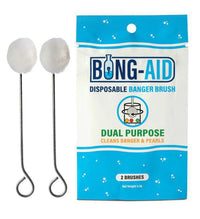 Bong-Aid Disposable Banger Brush 2 Pack for easy cleaning and maintenance of dab bangers and pearls.