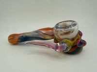 Paulson Pieces Frit Worked w/ Dichro Horn Hammer Pipe