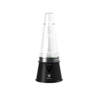 Leaf Buddi Wuukah electronic vaporizer with sleek black base and clear chamber for high-performance vaping.