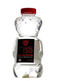 Bear Quartz 99% ISO Glass Cleaner in a bear-shaped bottle, 16oz for fast and effective cleaning of quartz and glass.