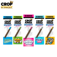 Crop Kingz Rocket Roll Wraps with Flavored Candy Tips - Explosive Lemonade, Atomic Apple, Cherry Bomb, Dynamint, Pineapple Blast