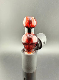 Paulson Pieces Puffco Pivot Glass Replacement Top W/ Auto Spinning Pearl Feature - Red Bottle Top