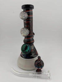 Filla John Glass Grateful Dead Fillacello / Wig Wag Tube W/ Matching Bubble Cap & Extra Downstem