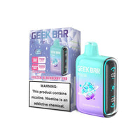 Geek Bar Pulse Frozen Edition disposable vape with 15,000 puffs and 5% nicotine, featuring icy flavors and cool design.