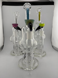 Highgrade Glass Larger Blooper 14mm 90° with color accent bowls showcasing heady American glass craftsmanship.