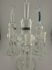 Collection of Highgrade Glass Mini Blooper Rigs in various styles, showcasing heady glass craftsmanship.