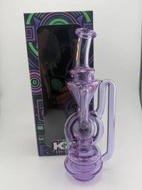 King Pluto Carta Top - Eclipse glass attachment, featuring a stylish purple design and precision airflow for dabbing.