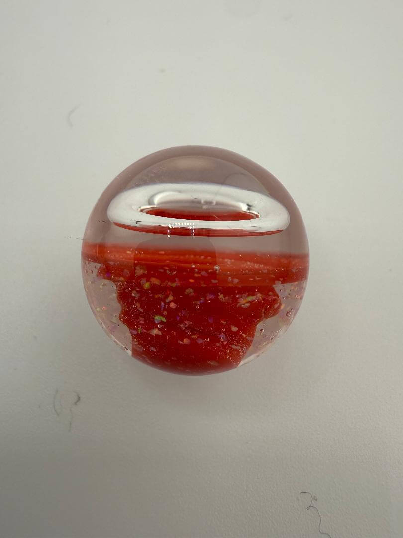 Paulson Pieces 20mm Marble Slurper Top in vibrant red and transparent design, handcrafted for enhanced heat retention.