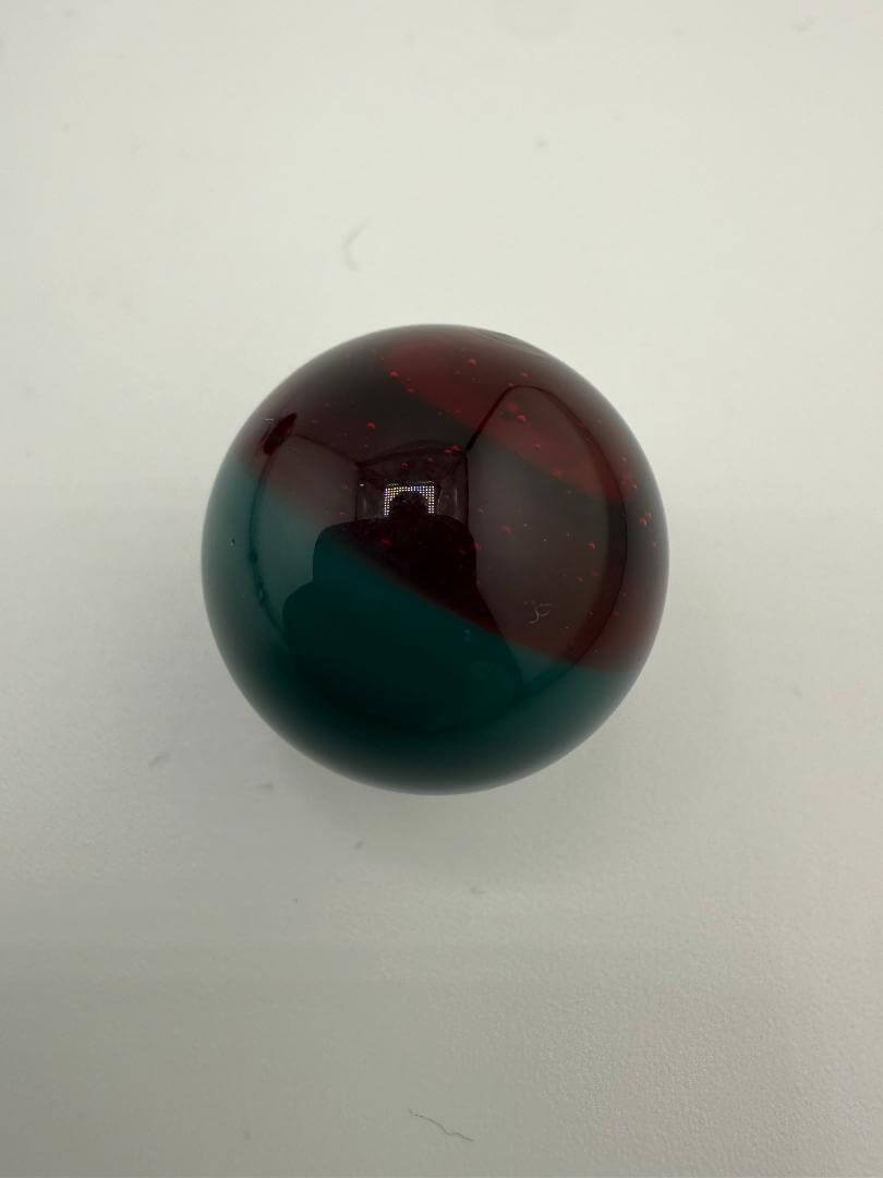 Paulson Pieces 20mm Marble Slurper Top in green and red hues, handcrafted for enhanced heat retention during dabbing.