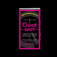 Quick Shot Cleanse Shot in mixed berry flavor, 2oz dietary supplement for rapid detoxification.