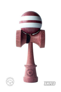Sweets Kendama Purpleheart with Cushion Clear, featuring KEN Amped shape and hand-painted 62mm tama.