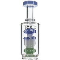 Toxic Glass Mushroom Carta 2 Topper, a splash-free glass attachment for dabbing with aesthetic appeal and great performance.