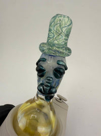 Tuck Glass Top Hat Man replacement glass for Puffco Peak Pro, handcrafted with playful design in Spokane, WA.
