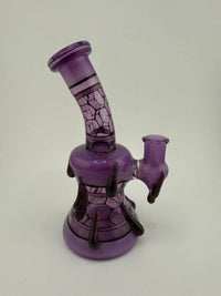 Windstar Glass Purple Honeycomb Stained Glass Dripped Rig 10mm 90°