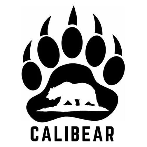 CaliBear logo featuring a bear paw design, symbolizing the premium artisan glass collection.