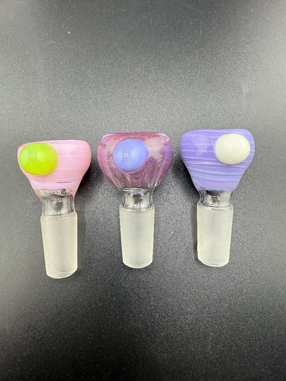 Highgrade Glass Single Color Pinks & Purples 14mm Bowl piece
