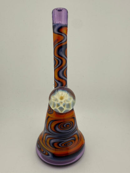 Highgrade Glass Heady Grommet Mini Tube 10mm 45° Orange & Purple