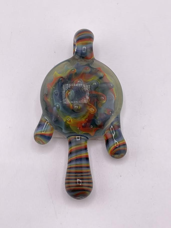 Danny W Glass Pendant -Rasta  Drip