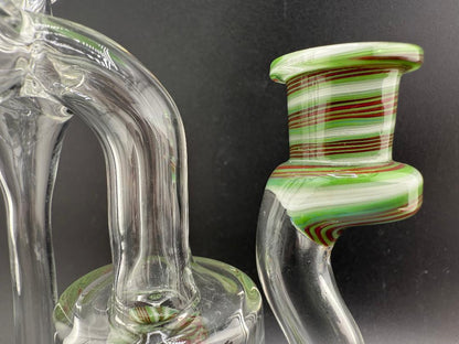 Domer Glass x Brandon Welk (Montage Glass) Christmas Themed  Double Drain Double Recycler 10mm *NFS