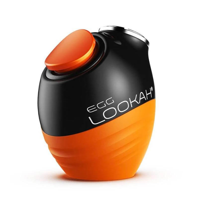 Lookah Egg 510 thread battery in black and orange, featuring a compact design and 5 voltage settings for vapers.