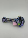 High Grade Glass Dry Pipe -Fully Worked w/ Wig Wag Cap