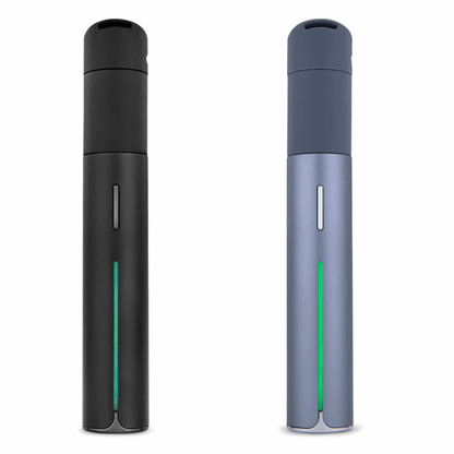 Puffco Pivot Kit mobile vaporizers in black and blue colors with sleek design and LED indicators.