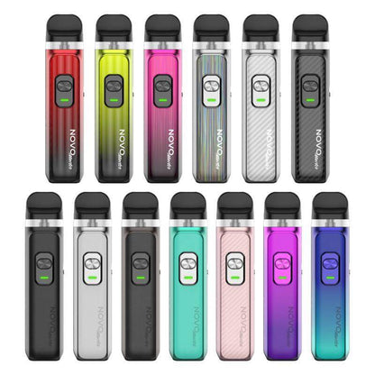 Smok Novo Master Kit collection featuring diverse colors and sleek designs, showcasing leakproof technology and user-friendly features.