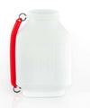 Smokebuddy Junior Personal Air Filter in white with red travel cap for discreet smoke filtering.