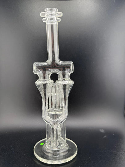 Domer Glass Clear  10mm Recycler That Looks Expensive Spokane Washington Domer double Facing Rear