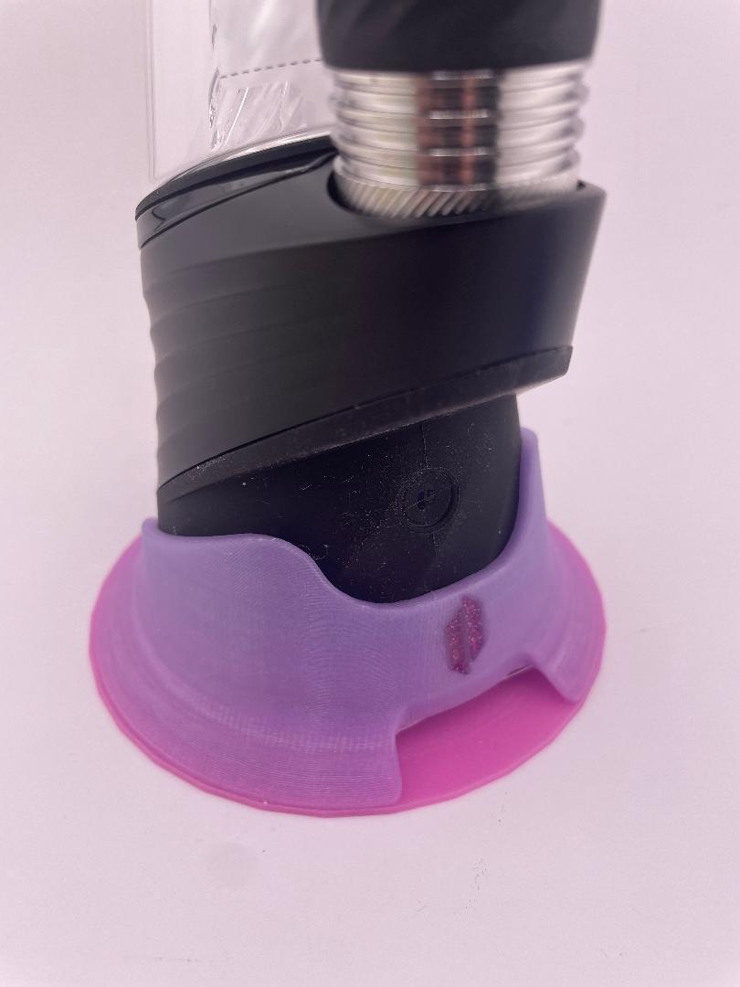 Kandy Custom 3-D Prints Puffco Peak Pro stabilizer base in purple and pink gradient design for enhanced stability
