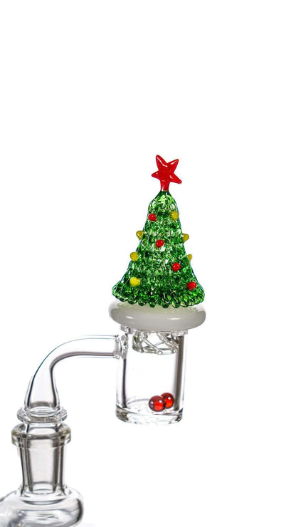 Colorful Christmas Tree cone attachment for TX95 rig, featuring festive decorations and red star on top.