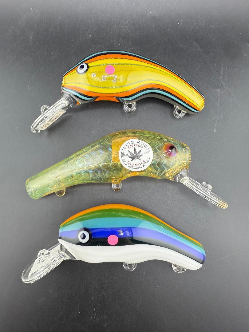 Crondo Glass Hand Pipe - Lined Tubing Fish Lure