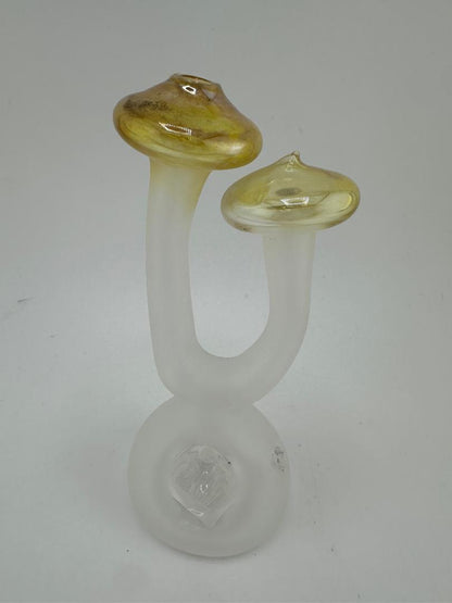 Filla John Glass Dry Pipe - Stand Up Double Mushroom