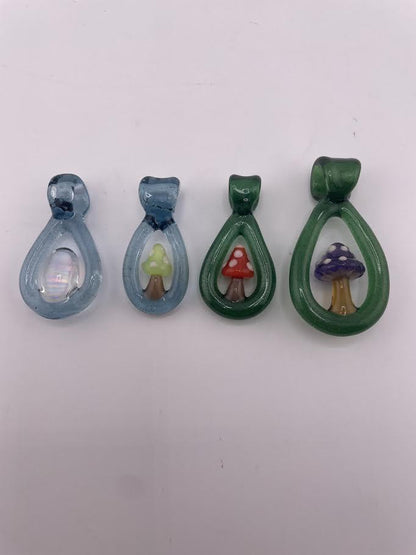 Tim Doane Glass Pendant - Loop Mushroom
