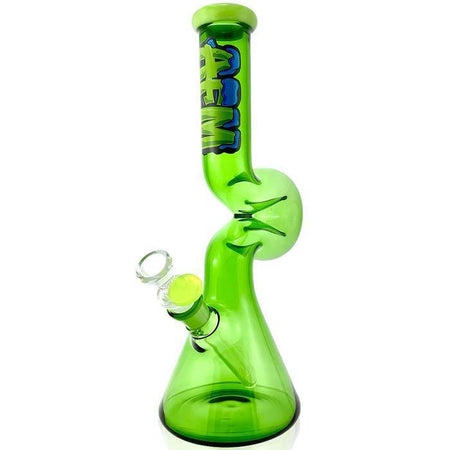 AFM Glass 12" Hunchback Full Color Glass Beaker 14mm